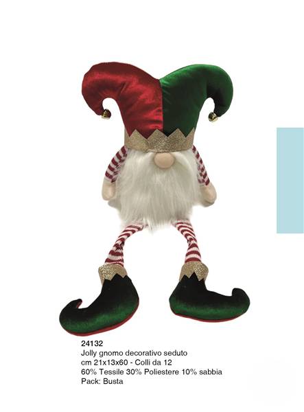 PREZIOSA GNOMO SEDUTO JOLLY 24132 21X13X60