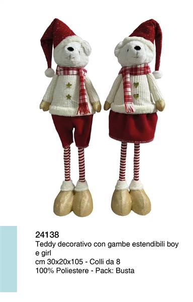 PREZIOSA TEDDY GAMBE ESTENSIBILI 24138 30X20X105