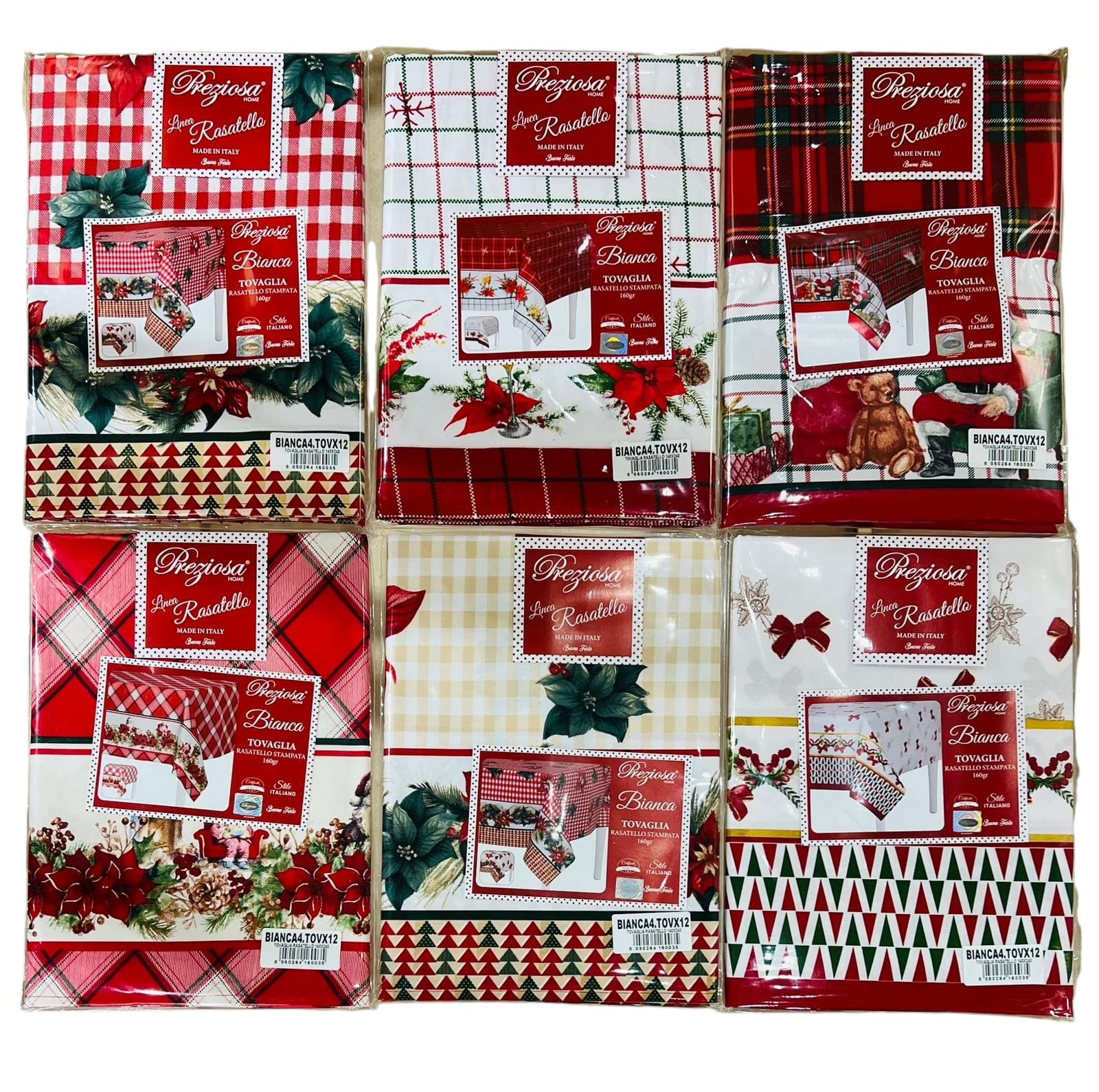 PREZIOSA TOVAGLIA BIANCA4 X12 XMAS BIANCA4.TOVX12 140X240