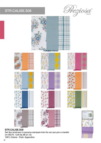PREZIOSA STROF CALISE SET 3PZ S08 50X70 STR.CALISE.S08