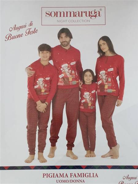 SOMMARUGA PIGIAMA DONNA NATALE PG132D1D CALDO COTONE