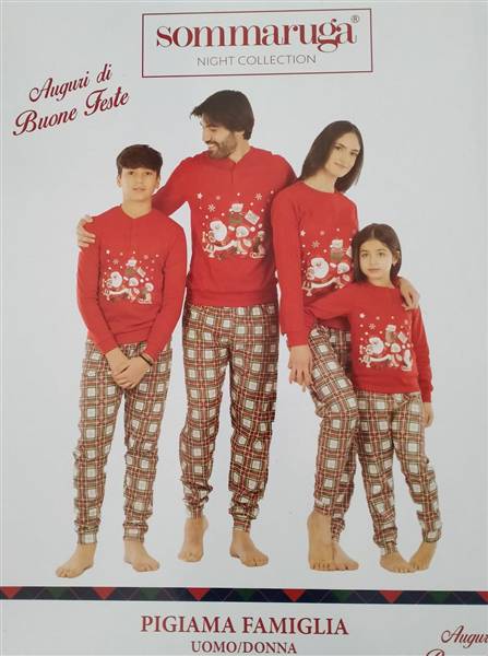 SOMMARUGA PIGIAMA UOMO NATALE PG132D2U CALDO COTONE