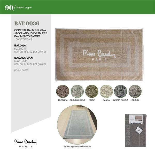 PIERRE CARDIN TAPPETO BAGNO 50X80 BAT.0036
