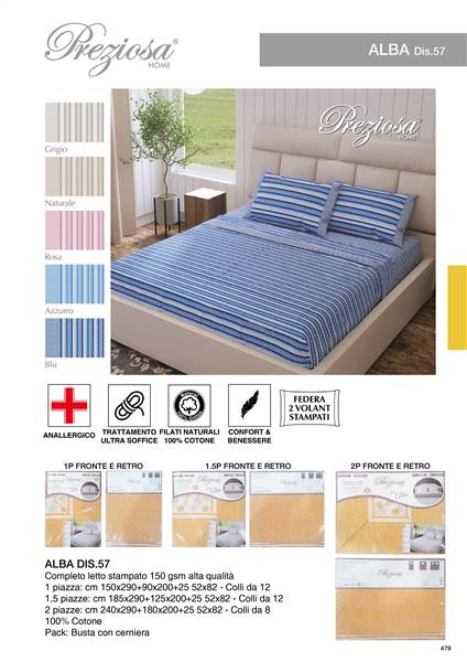 PREZIOSA COMPLETO LETTO 1,5P ALBA D57 