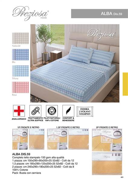 PREZIOSA COMPLETO LETTO ALBA 2P DIS.59 
