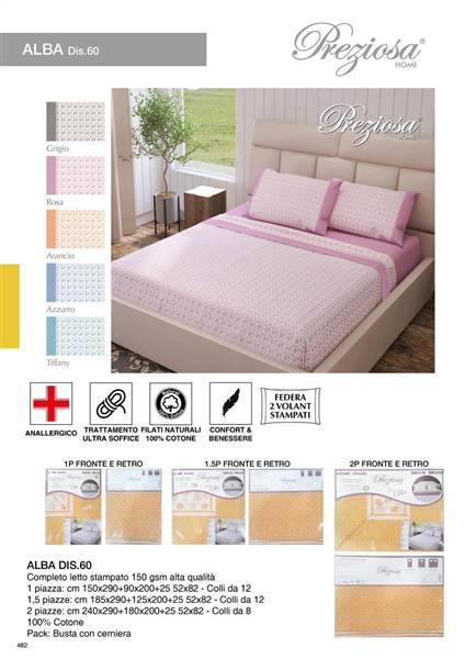 PREZIOSA COMPLETO LETTO ALBA 2P DIS.60 