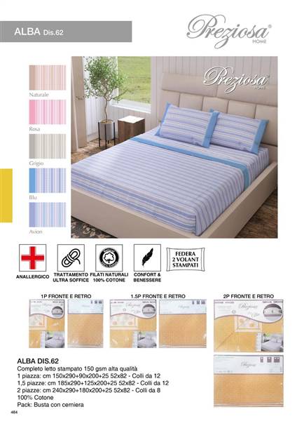 PREZIOSA COMPLETO LETTO ALBA 2P DIS.62 