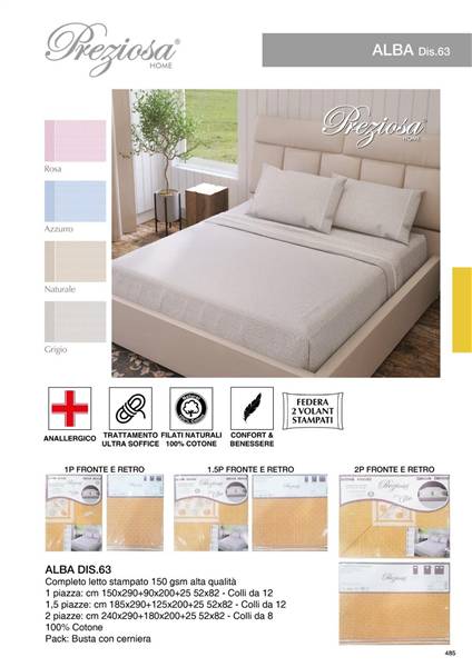 PREZIOSA COMPLETO LETTO ALBA 2P DIS.63 