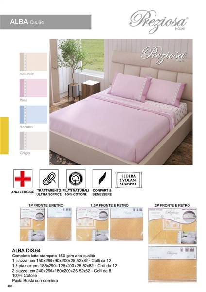 PREZIOSA COMPLETO LETTO ALBA 2P DIS.64 