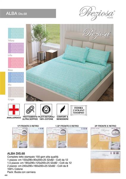 PREZIOSA COMPLETO LETTO 2P ALBA DIS.68 