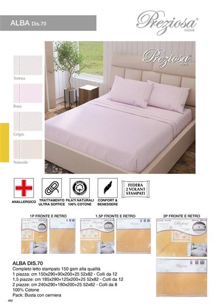 PREZIOSA COMPLETO LETTO 2P ALBA DIS.70 
