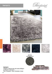 PREZIOSA TAPPETO 70X110 TAP.0073 IN PELLICCIA PELO ALTO LUCIDA