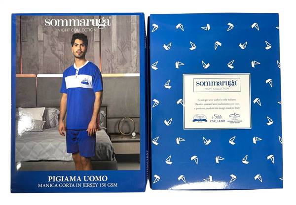 SOMMARUGA PIGIAMA UOMO PG.177.UMM MANICA CORTA