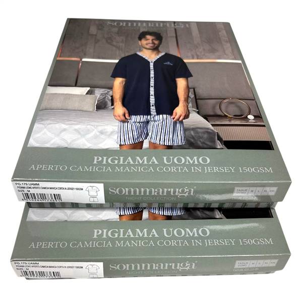 SOMMARUGA PIGIAMA UOMO PG.179.UAMM APERTO MANICA CORTA