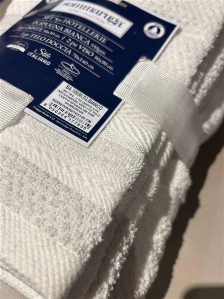 SOMMARUGA ASCIUGAMANO+OSPITI+TELO 5PZ BA.10039.D3.BIANCO