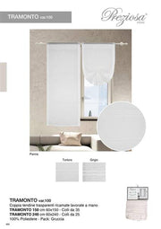 PREZIOSA COPPIA TENDINE 60X150 TRAM D100 TRAMONTO.150.D100