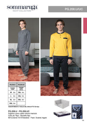 SOMMARUGA PIGIAMA UOMO CALDO COTONE INTERLOCK PC.208.U