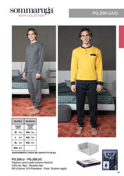 SOMMARUGA PIGIAMA UOMO CALDO COTONE INTERLOCK PC.208.U