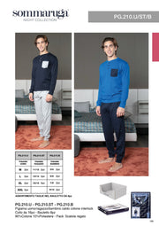 SOMMARUGA PIGIAMA UOMO CALDO COTONE INTERLOCK PG.210.U