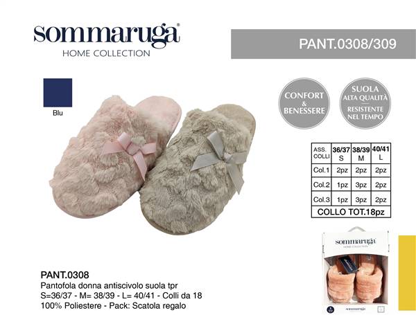 SOMMARUGA PANTOFOLA DONNA PANT.0308 