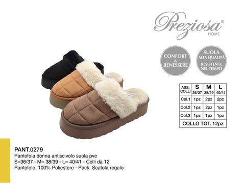 PREZIOSA PANTOFOLA DONNA PANT.0279