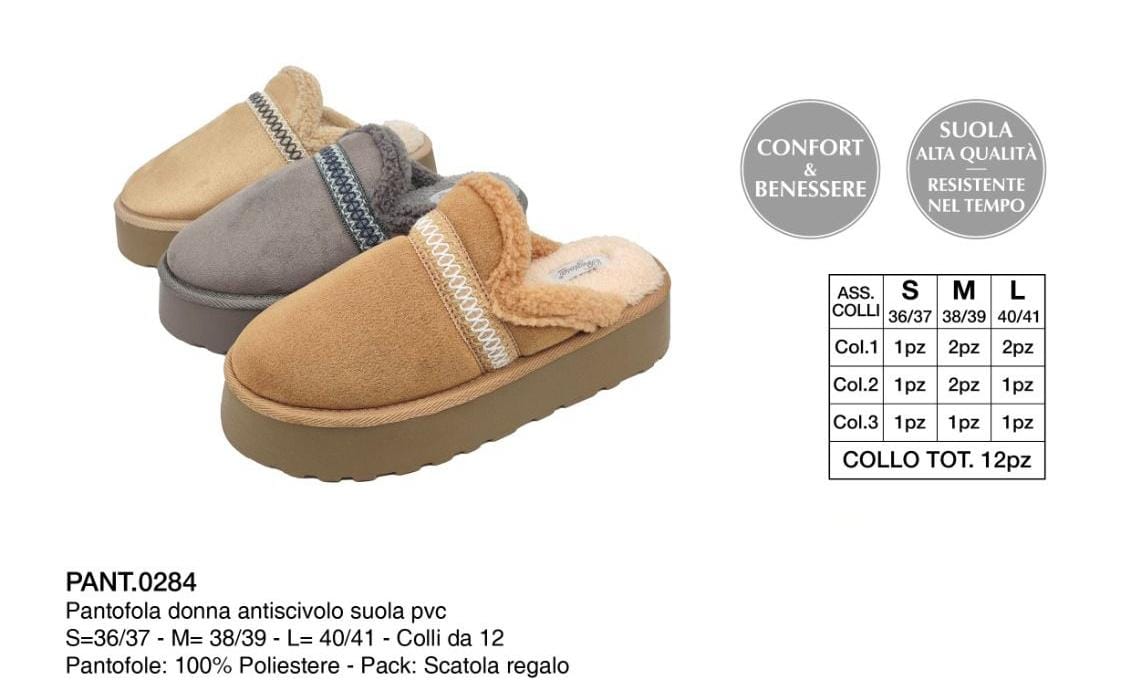 PREZIOSA PANTOFOLA DONNA PANT.0284