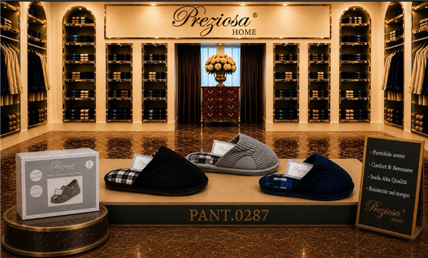 PREZIOSA PANTOFOLE UOMO PANT.0287 ANTISCIVOLO SUOLA TPR
