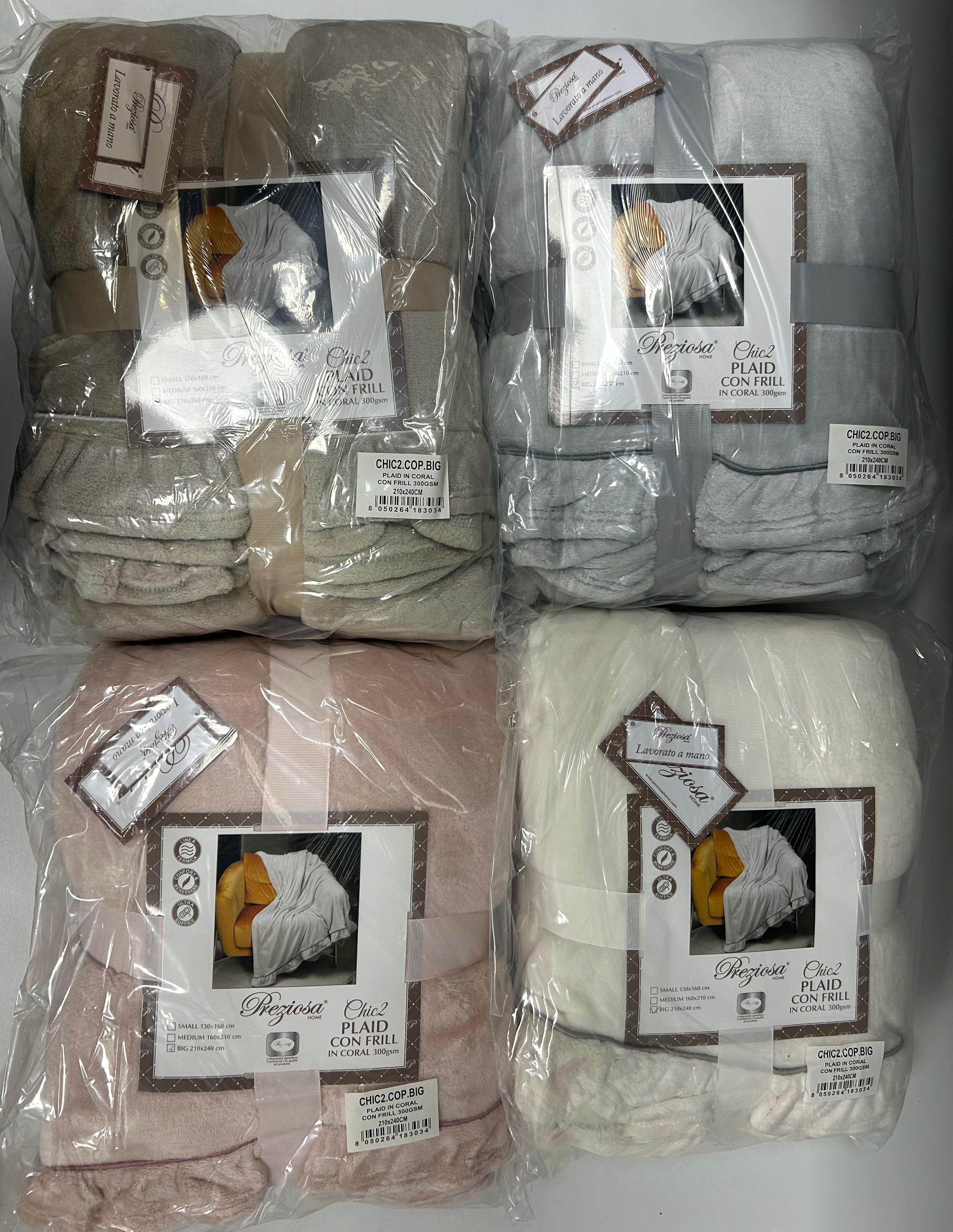 PREZIOSA PLAID IN CORAL CHIC2.COP.BIG CON FRILL