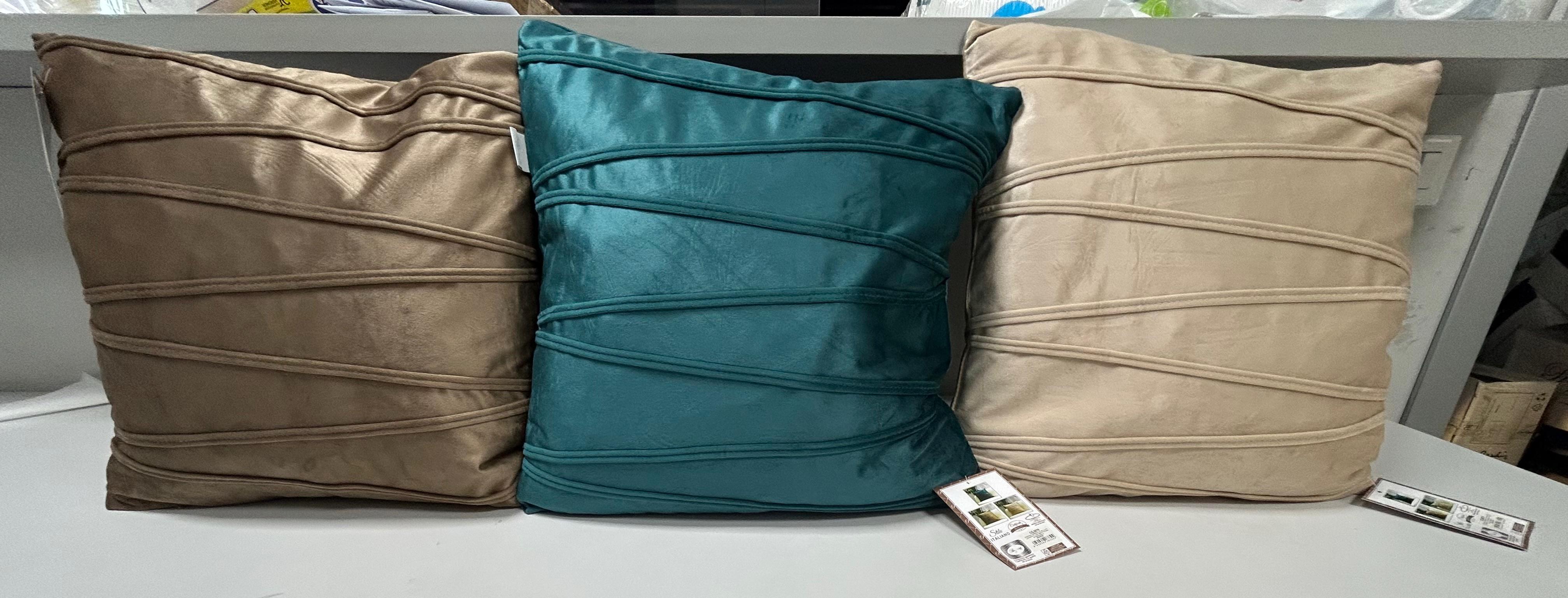 PREZIOSA CUSCINO ARREDO VELLUTO CQ0079 LAVORATO CON IMBOTTITURA SFODERABILE