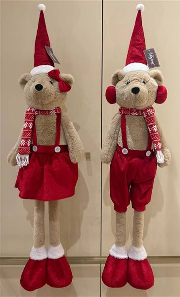 PREZIOSA TEDDY DECORATIVO BOY/GIRL XMAS ART.25121