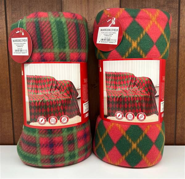 SOMMARUGA PLAID IN PILE SMALL XMAS MORB. XMAS.MORBIDI.2.COP.SMALL IN PILE