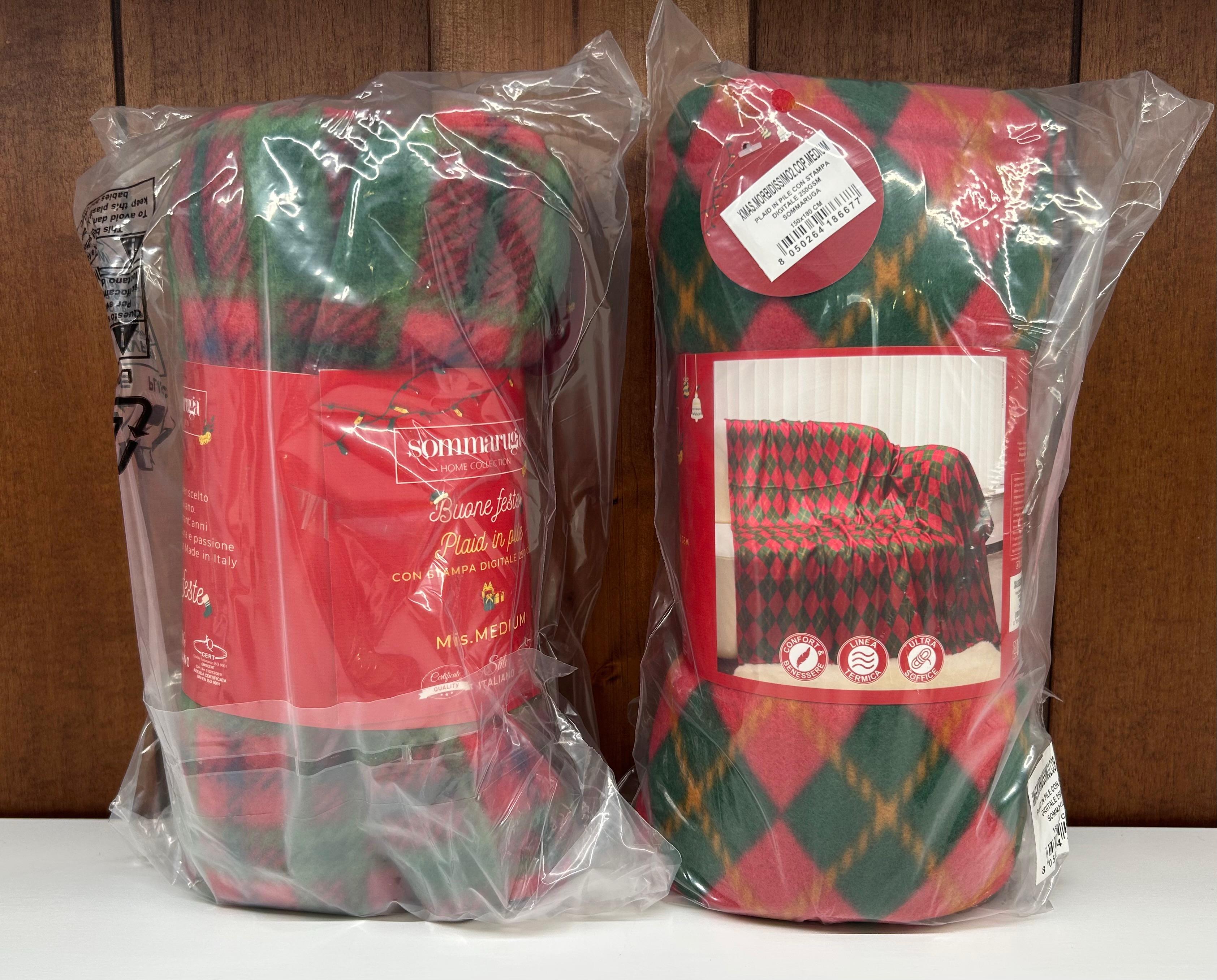 SOMMARUGA PLAID IN PILE BIG XMAS MORBIDI XMAS.MORBIDI.2.COP.BIG IN PILE