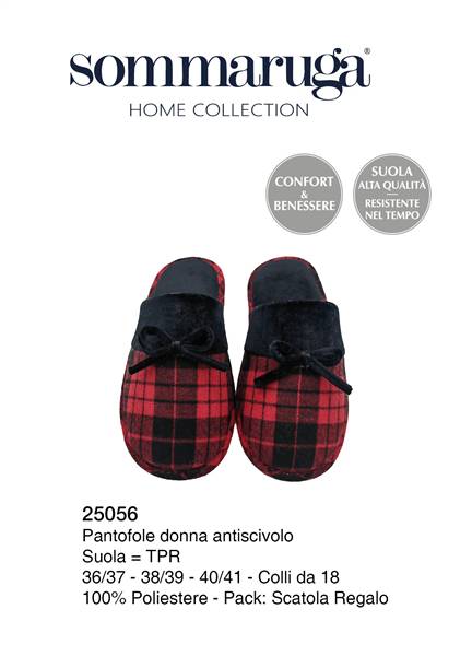 SOMMARUGA PANTOFOLA DONNA XMAS 25056 
