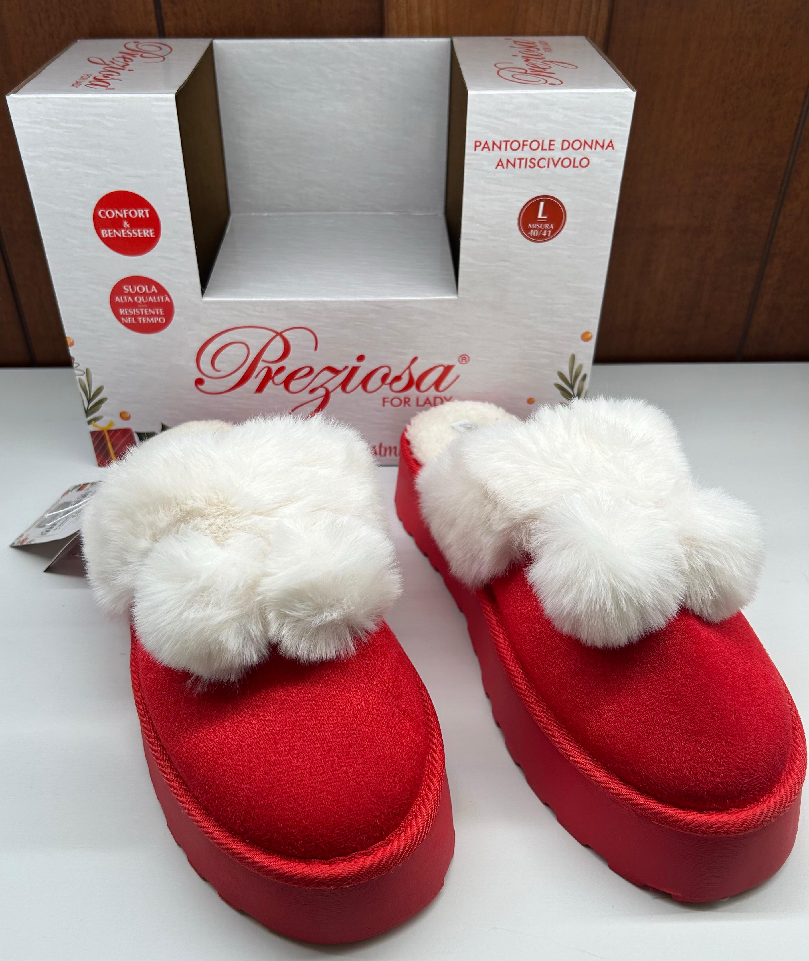 PREZIOSA PANTOFOLA DONNA XMAS PANT.25043