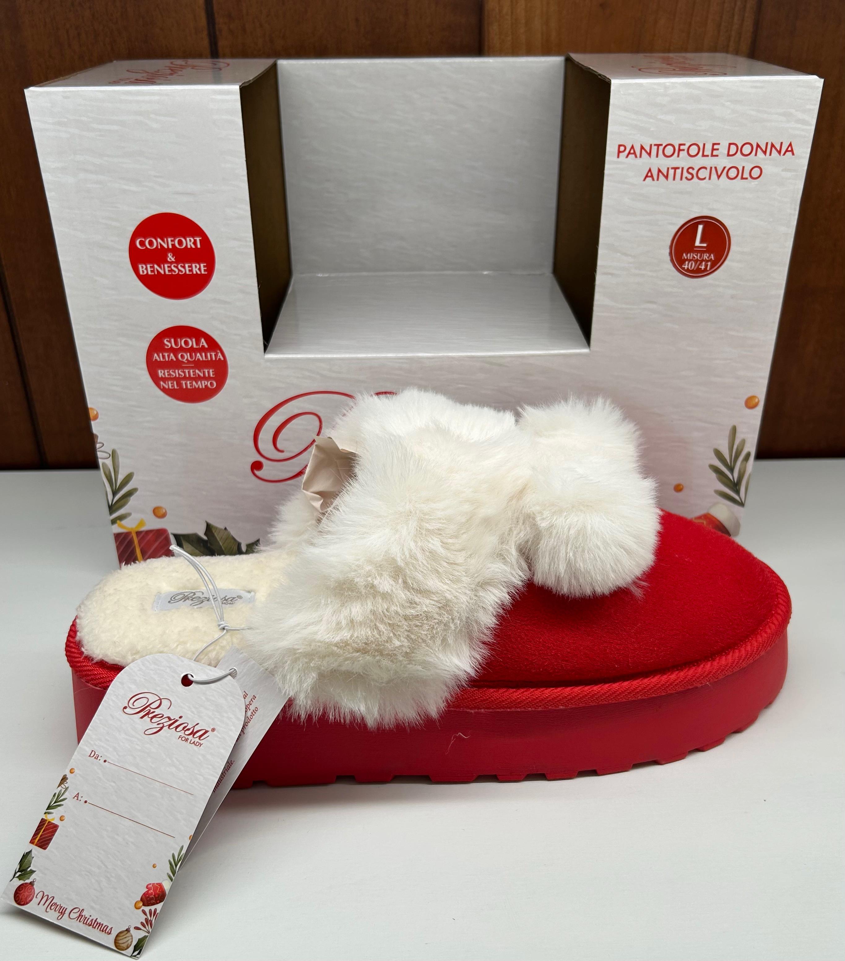 PREZIOSA PANTOFOLA DONNA XMAS PANT.25043