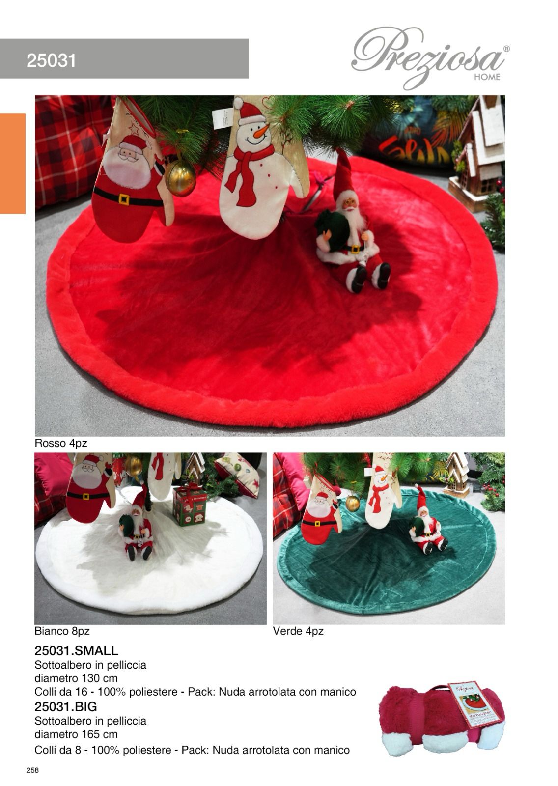 PREZIOSA SOTTOALBERO BIG XMAS 25031 IN PELLICCIA