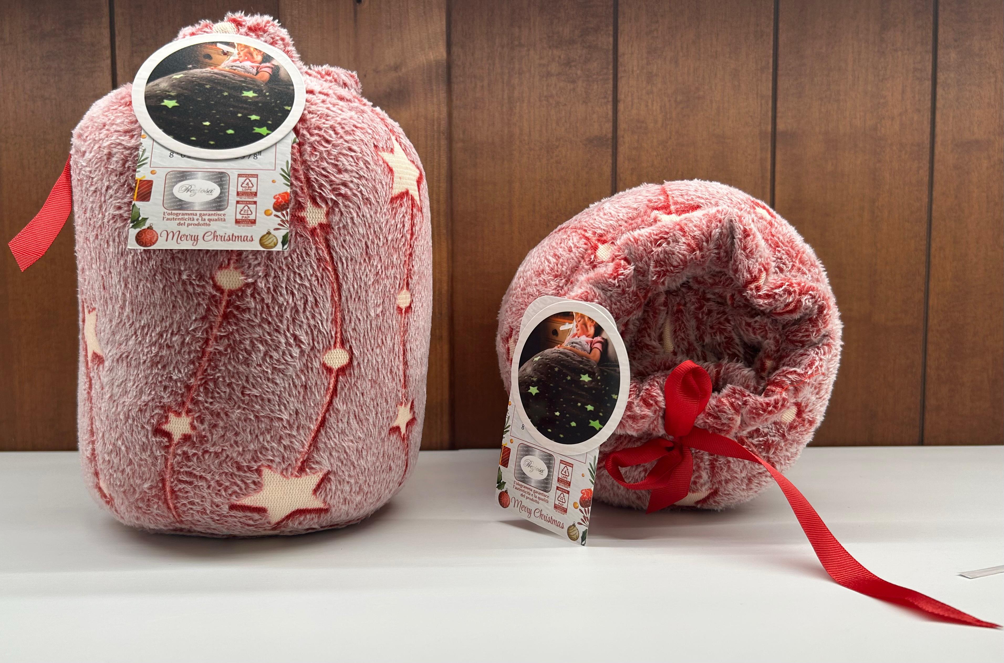 SOMMARUGA PLAID IN CORAL SCOLPITO XMAS ART.25036