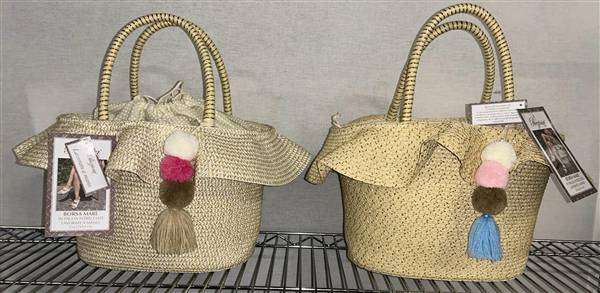 PREZIOSA BORSA MARE PAGLIA MR0042D4 35X22X14 CM