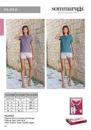 SOMMARUGA PIGIAMA DONNA CORTO PG.275.DMM IN JERSEY