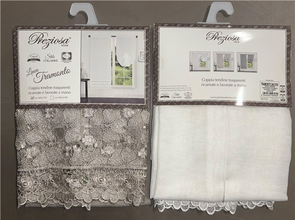 PREZIOSA COPPIA TENDINE 60X150 TRAM D101 TRAMONTO.150.D101