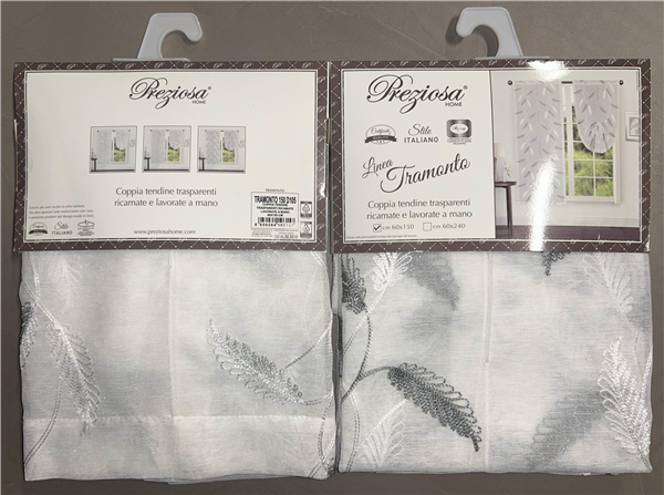 PREZIOSA COPPIA TENDINE 60X150 TRAM D105 TRAMONTO.150.D105