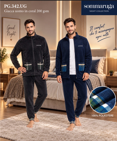 SOMMARUGA PIGIAMA UOMO CORAL PG.342.U 