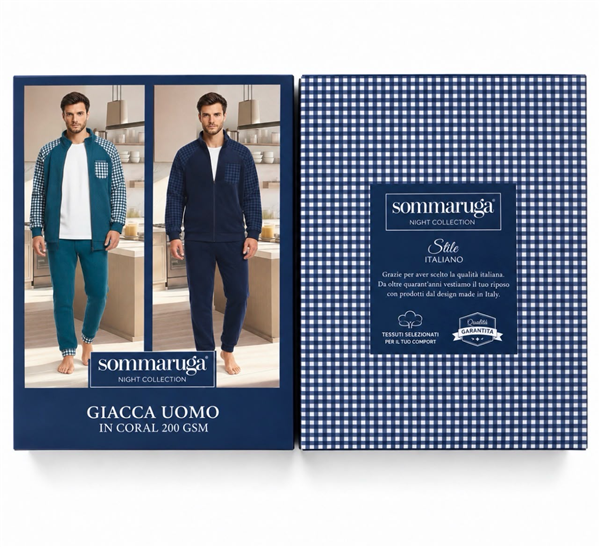 SOMMARUGA PIGIAMA UOMO CORAL PG.343.U 