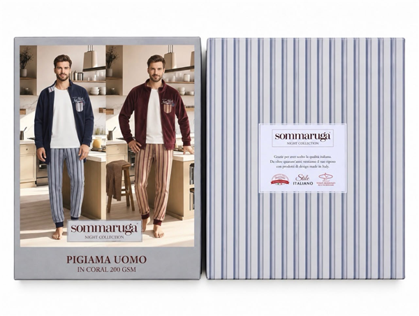 SOMMARUGA PIGIAMA UOMO CORAL PG.344.U 