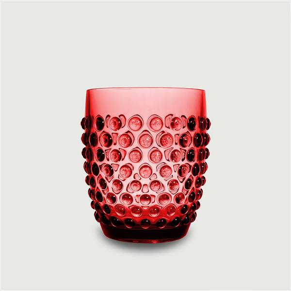ARCA BICCHIERE DOTTED ROSSO PLASTICA 
