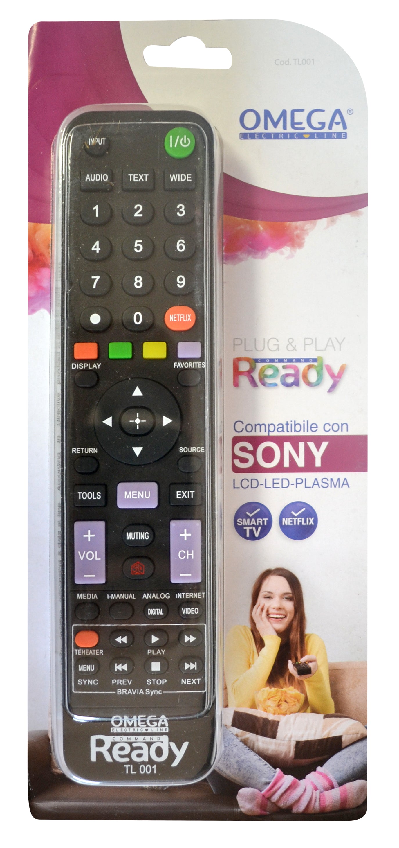 OMEGA TELECOMANDO UNIVERSALE SONY SENZA ISTALLAZIONE C