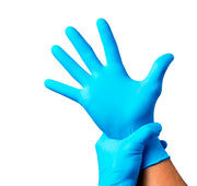 ITAL GUANTI IN NITRILE 100PZ MIS.M BLU