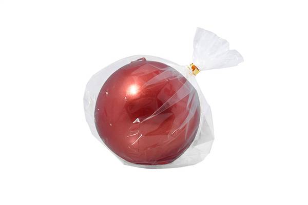 PARTENOPE CANDELA SFERA D.7 ROSSO METAL 