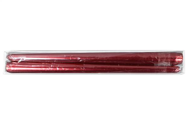 PARTENOPE SET 2 CANDELE STELO 30CM ROSSO 
