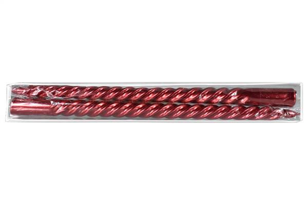 PARTENOPE SET 2 CANDELE TORCI 30CM ROSSO 